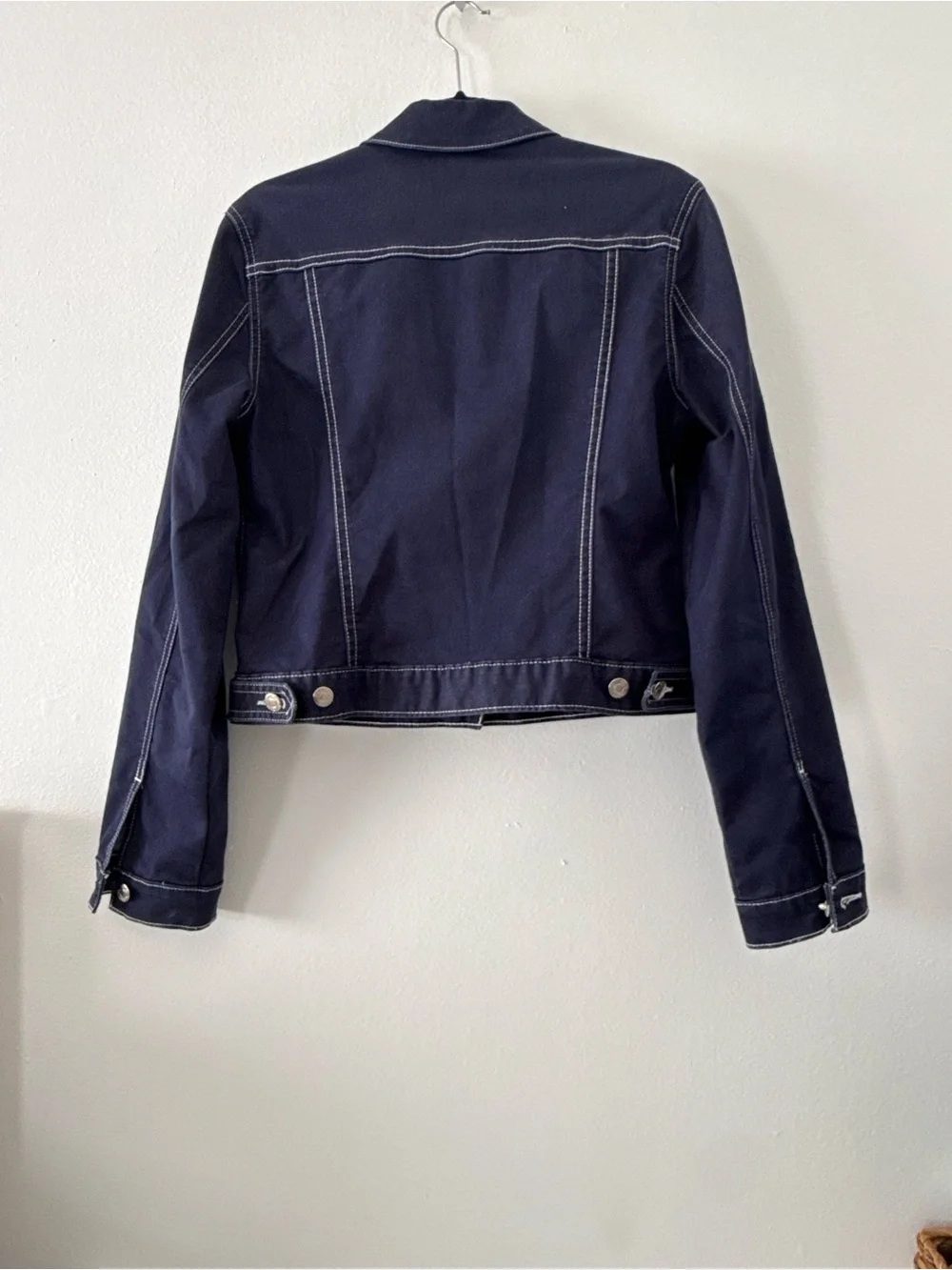 Ralph Lauren Dark Navy Denim Jacket with Contrast Stitching - Picture 4 of 6